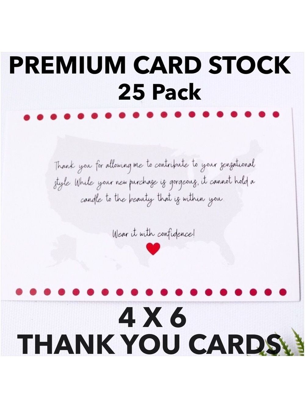25 4X6 Confidence Thank You Cards PRICE IS FIRM - Picture 2 of 5